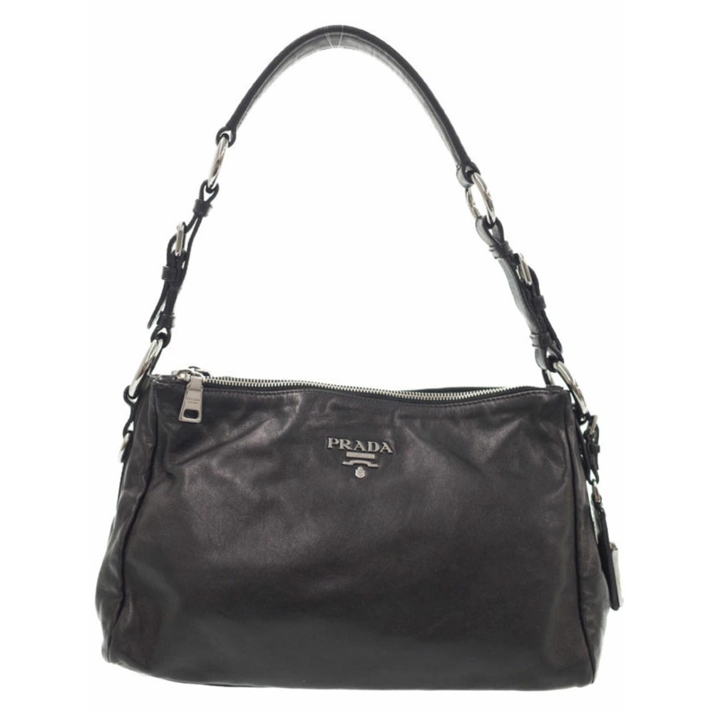Prada Soft Calf Leather shoulder bag Black